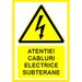 Placuta pentru cabluri electrice subterane